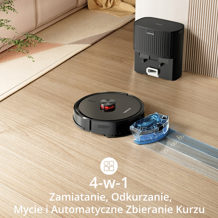 Robotas siurblys „Vonko S6 Pro“ su ištuštinimo stotele, 6000 Pa, LiDAR – nuotrauka 5