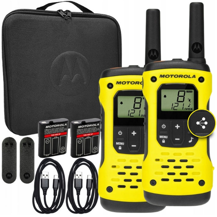 Vandeniui atsparios racijos „Motorola T92 H2O“, IP67, 2 vnt., iki 10 km