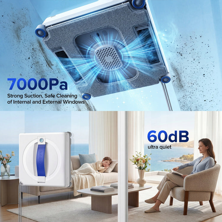 Langų valymo robotas „Lubluelu W100“ su pultu – nuotrauka 5