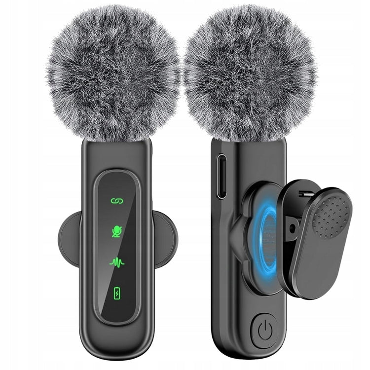 2 belaidžiai segami mikrofonai „Lovly J3“ telefonui ir kompiuteriui, USB-C