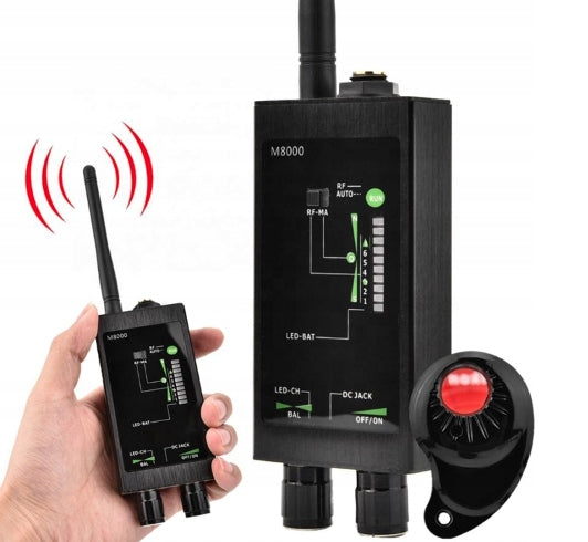 Profesionalus slaptų kamerų ir pasiklausymo įrangos detektorius „Spreest M8000“, iki 12 GHz