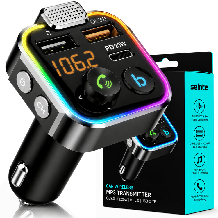 Bluetooth FM siųstuvas automobiliui „Seinte XC200“ su USB-A ir USB-C
