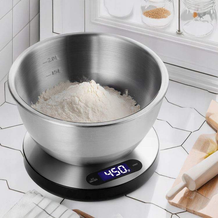 Elektroninės virtuvinės svarstyklės su dubeniu „Blow“, 5 kg / 1 g