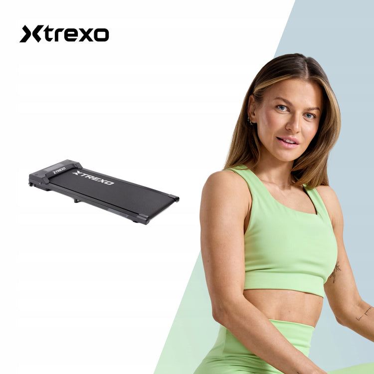 Elektrinis bėgimo takelis po stalu „XTREXO W100“ Walking Pad, 1–6 km/h