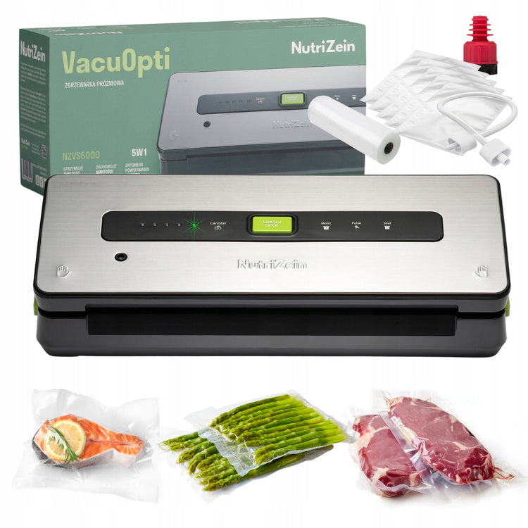 Vakuuminis maisto pakuotuvas „NutriZein VacuOpti NZVS6000“ su pjaustytuvu