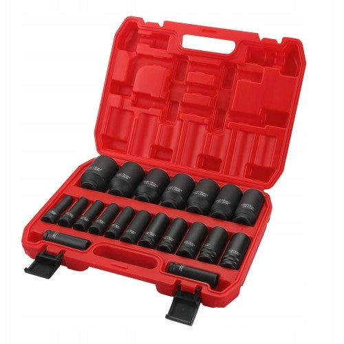 Ilgų smūginių galvų rinkinys 1/2“ „Kraft&Dele KD11794“, 20 vnt., 10–38 mm