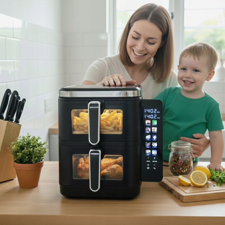 Dviejų kamerų karšto oro gruzdintuvė „AirDweller“, 11 l, 2800 W