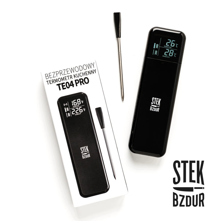 Belaidis skaitmeninis mėsos termometras su zondu „Stek TE04 Pro“