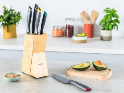 Peilių rinkinys bloke „Tefal Fresh Kitchen“, 5 peiliai
