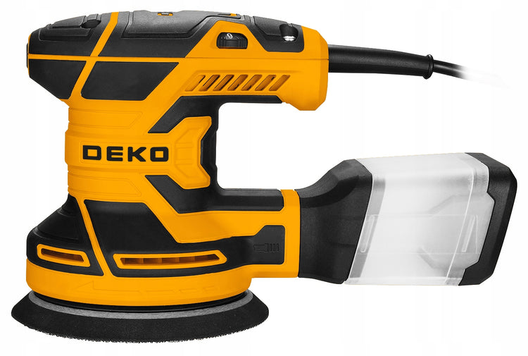 Ekscentrinis šlifuoklis 320 W, 125 mm su 16 šlifavimo diskų
