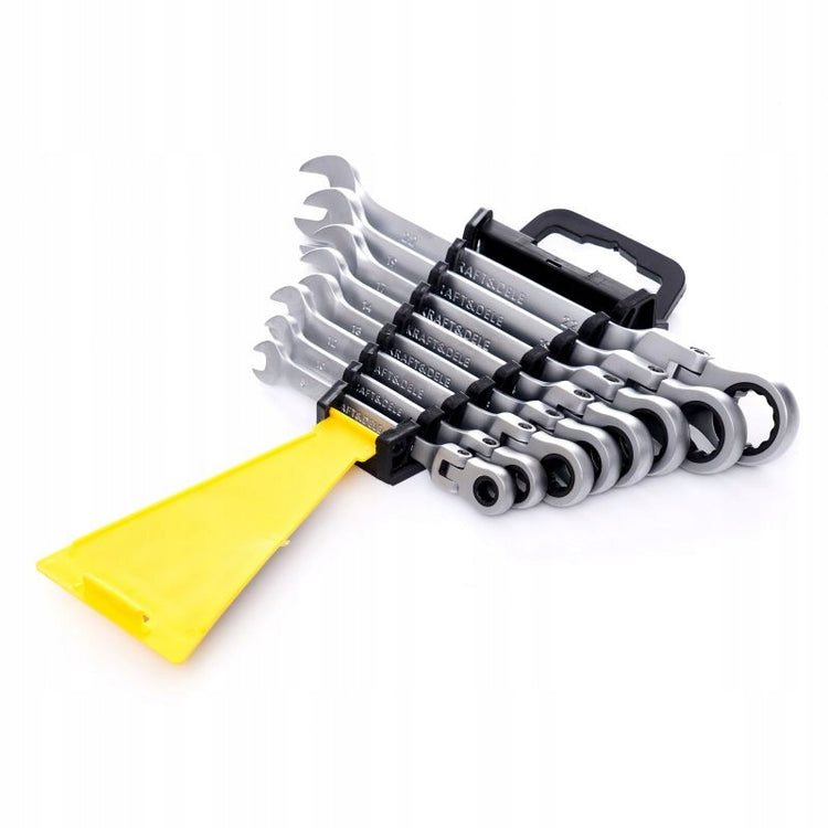 Laužtų kombinuotų raktų su terkšle rinkinys „Kraft&Dele KD11302“, 8–22 mm, 8 vnt.