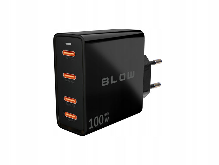 GaN tinklo įkroviklis „Blow“ 100 W, 4 × USB-C, PD / QC