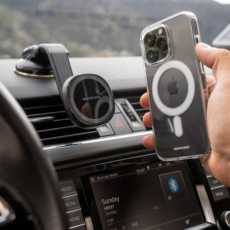 Magnetinis automobilinis telefono laikiklis „Spacecase SC07“ ant prietaisų skydelio, MagSafe