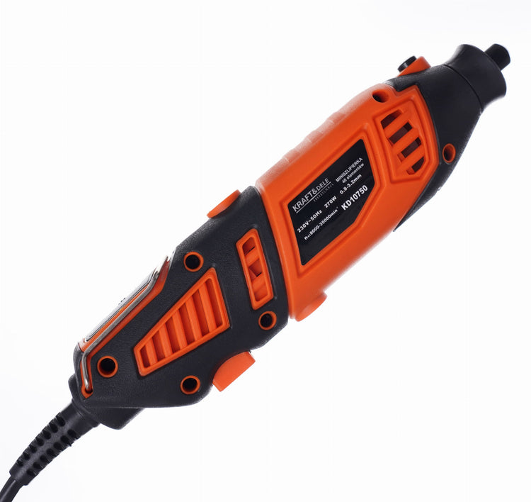 Daugiafunkcis mini šlifuoklis-frezeris „Kraft&Dele KD10750“, 270 W, su 40 priedų lagaminu