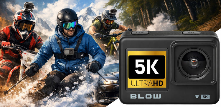 Veiksmo kamera „Blow Go Pro4U“ 5K/4K 60 fps su Wi-Fi, pultu ir priedais