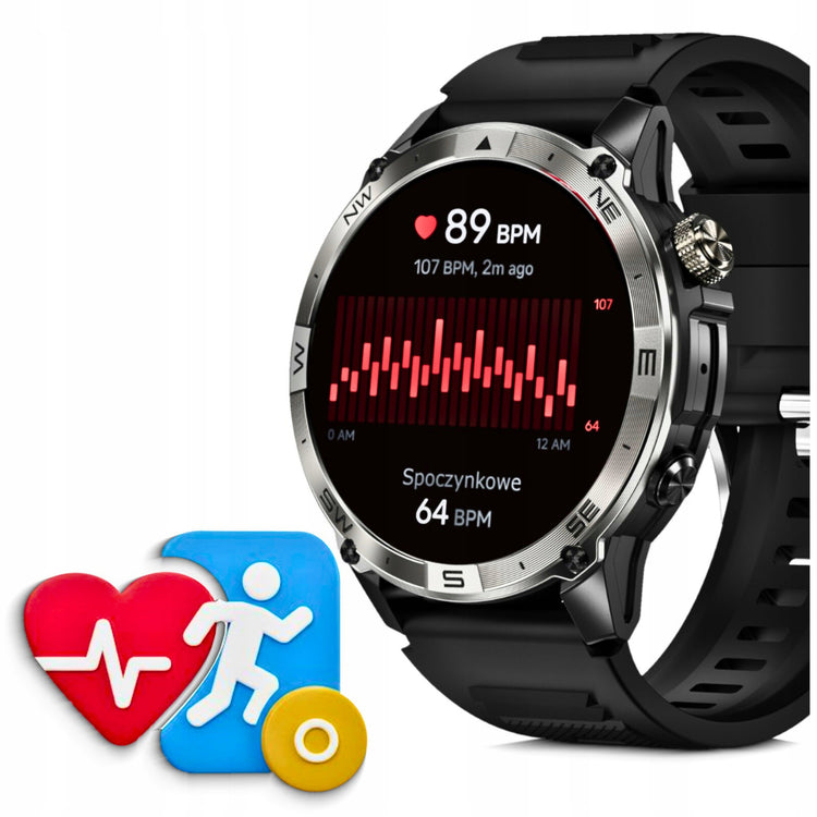 Išmanusis laikrodis su GPS „Wenom Explorer“, AMOLED, 107 sporto režimai