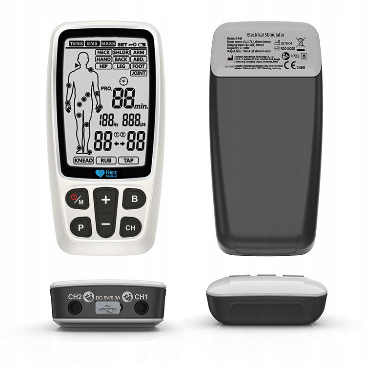 Elektrostimuliatorius TENS/EMS „Herz Medical“, 60 programų – nuotrauka 2