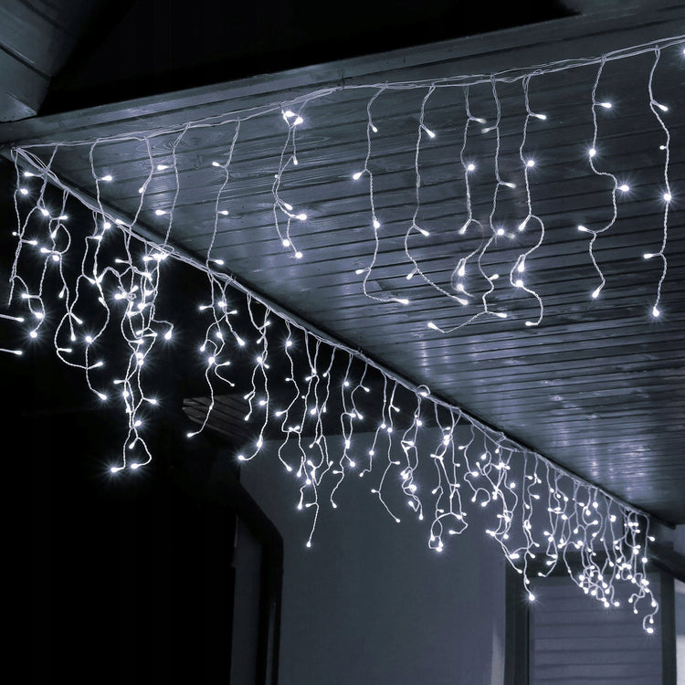 Lauko LED girlianda „Varvekliai“, 500 LED, 22,5 m, šalta balta