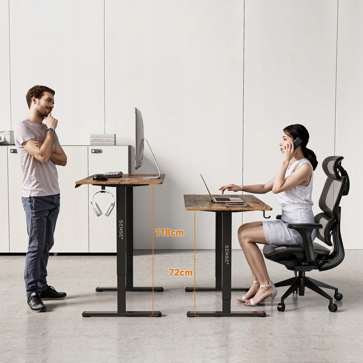 Elektra reguliuojamo aukščio stalas „SENSE7“ 120 × 60 cm, 72–118 cm
