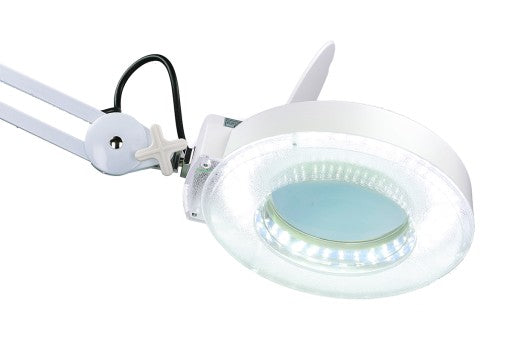 Pastatoma kosmetinė LED lempa su didinamuoju stiklu „Ultramedic“, 8 dioptrijų, 24 W