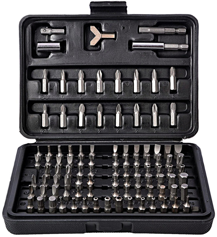 Antgalių rinkinys „Kraft&Dele KD10264“, 100 vnt., Torx, PH, PZ, plokšti ir kt., 1/4“