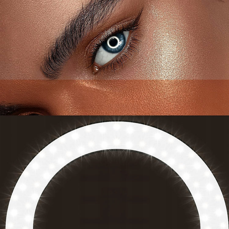 Žiedinė LED lempa „Renew Force“ 43 cm, 24 W, su stovu ir pultu