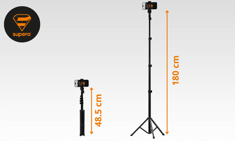 Asmenukių lazda-trikojis „Supero“ su Bluetooth pultu, iki 180 cm