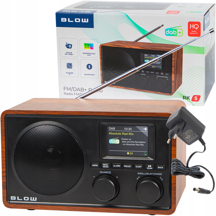 Retro virtuvės radijas „Blow RK5“ DAB+/FM su Bluetooth ir žadintuvu