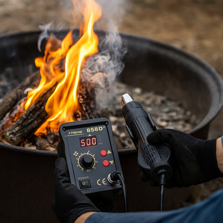 Karšto oro litavimo stotelė „Xtreme 858D+“, 800 W, iki 500 °C, su antgaliais – nuotrauka 4