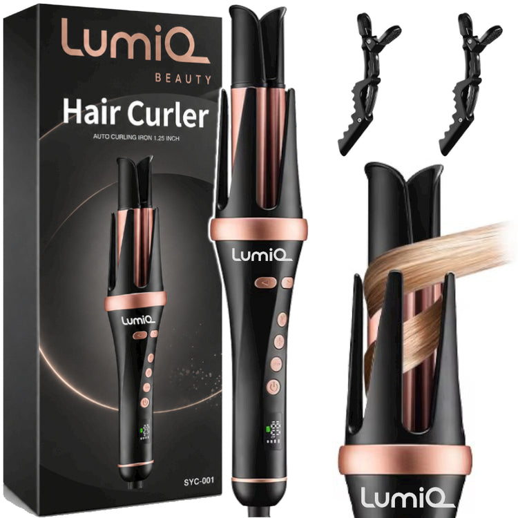 Automatinės garbanojimo žnyplės „LumiQ“ su jonizacija ir temperatūros reguliavimu
