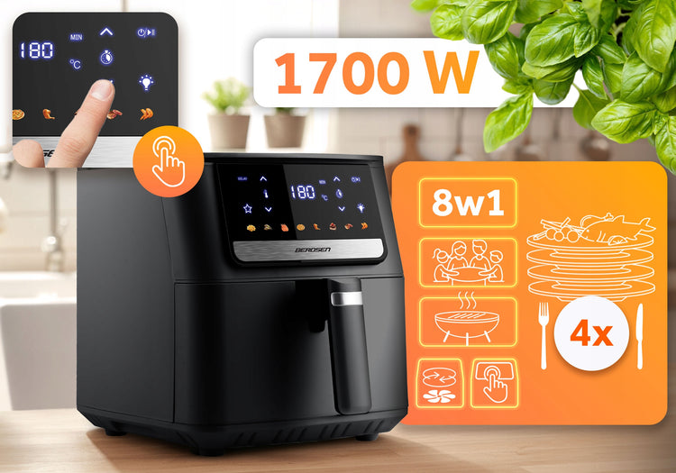 Karšto oro gruzdintuvė „Berdsen BD-662“, 6,5 l, 1700 W – nuotrauka 2