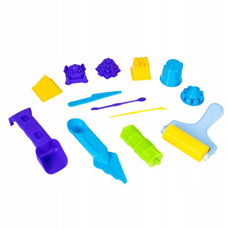 Kinetinio smėlio rinkinys XXL su statybinėmis mašinomis „click4TOYS“