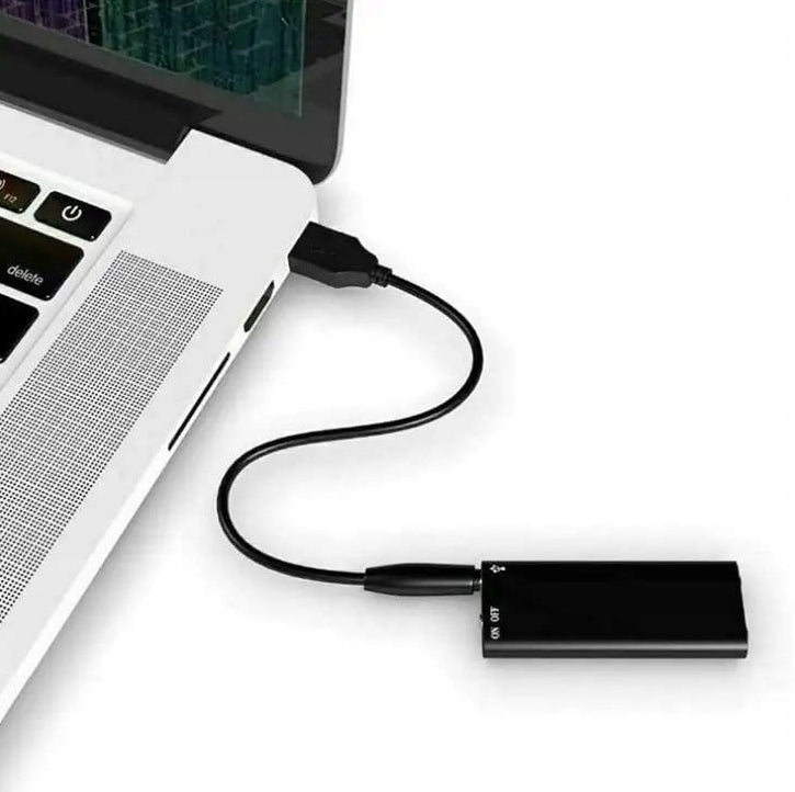 Mini diktofonas 8 GB, įkraunamas, su USB