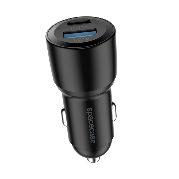 Automobilinis kroviklis „Spacecase“ 60 W: USB-A + USB-C, PD, QC 3.0, 12/24 V