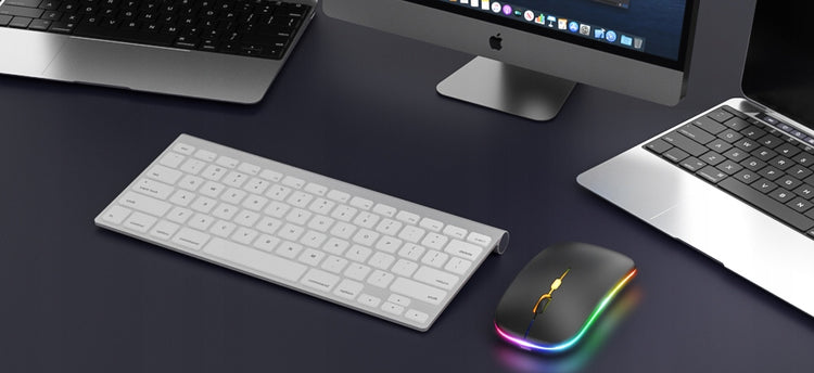 Plona tyli belaidė pelė „Defender Touch MM-997“ su Bluetooth, įkraunama, RGB
