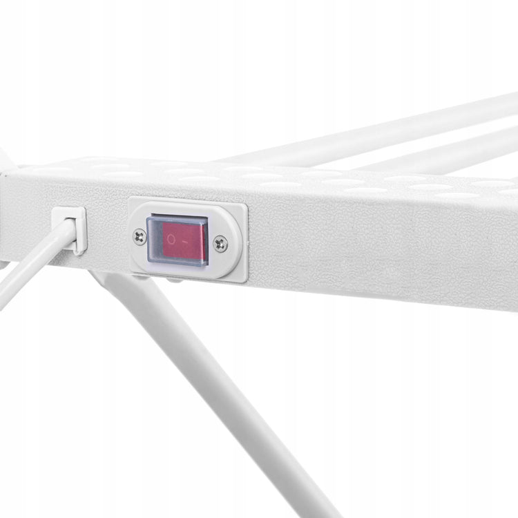 Pastatoma sulankstoma elektrinė skalbinių džiovyklė su šildymu, balta – nuotrauka 6