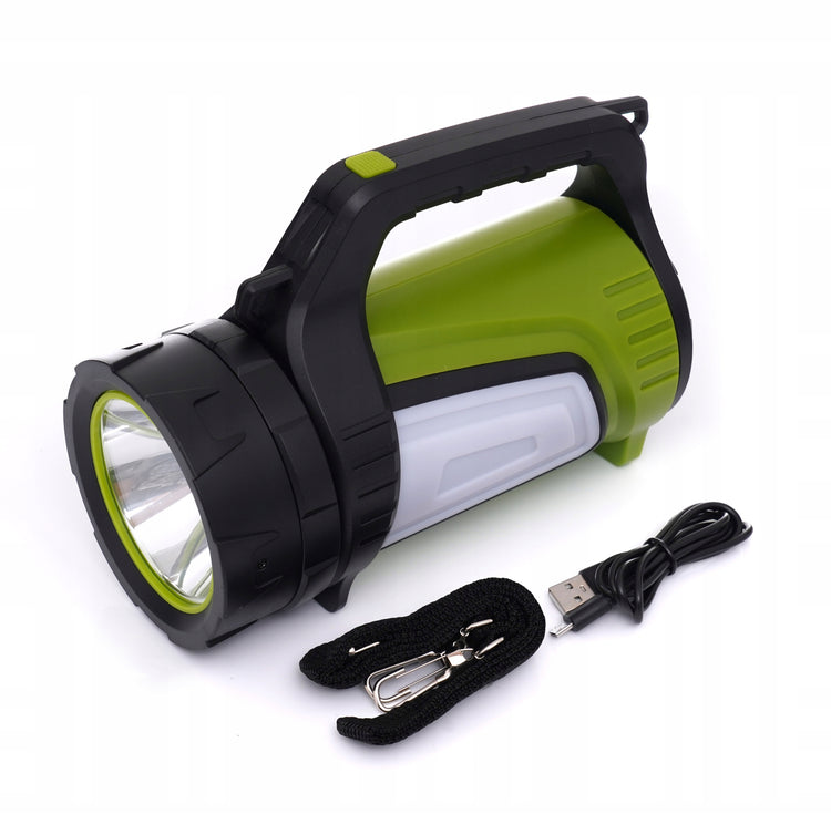 Įkraunamas LED prožektorius-žibintuvas „Kraft&Dele“, 1200 lm, su USB ir kabliu