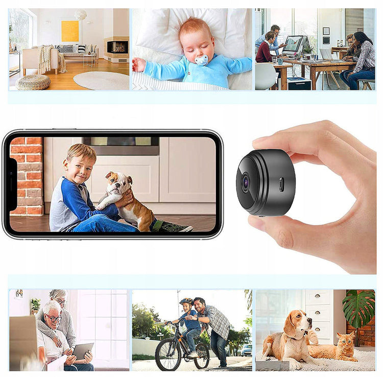 Mini Wi-Fi kamera-auklė „Renew Force“ Full HD su judesio aptikimu