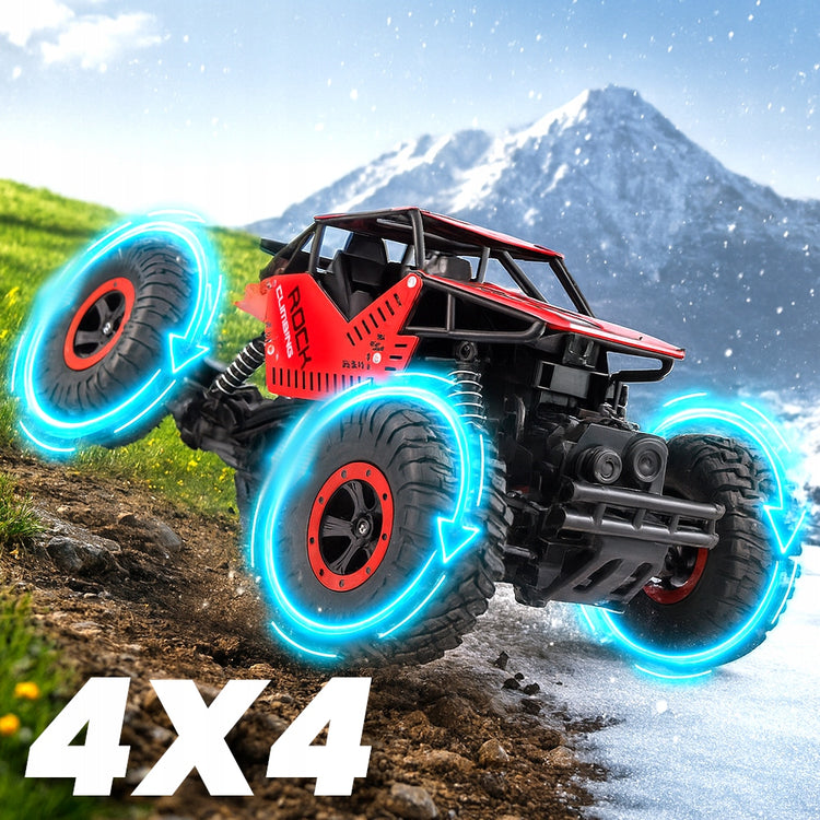 Greitas nuotoliniu būdu valdomas visureigis 4x4, metalinis, 25 km/h