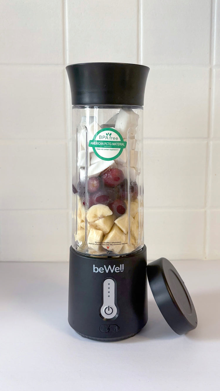 Belaidis nešiojamas glotnučių trintuvas „beWell“, USB, 500 ml
