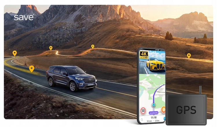 Vaizdo registratorius 4K su GPS ir Wi-Fi, 3 kameros