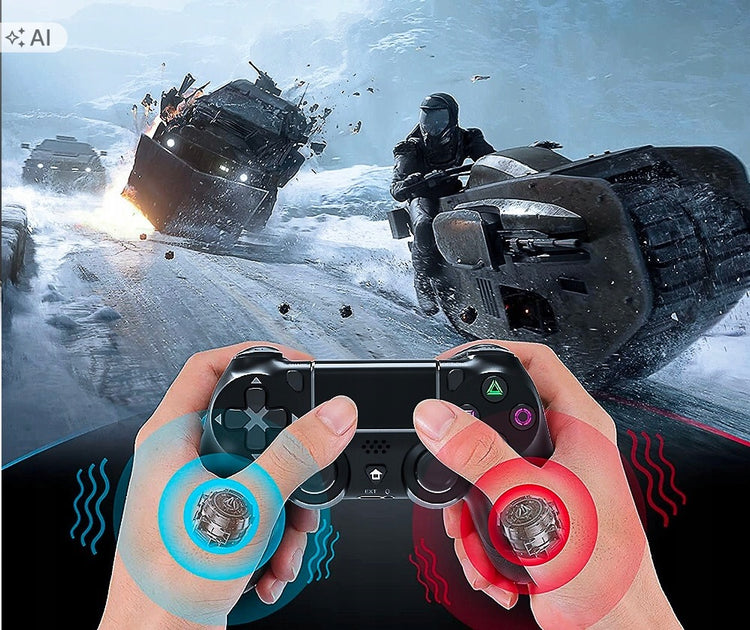 Belaidis žaidimų pultelis PS4 / PC / Android „P4“ su vibracija