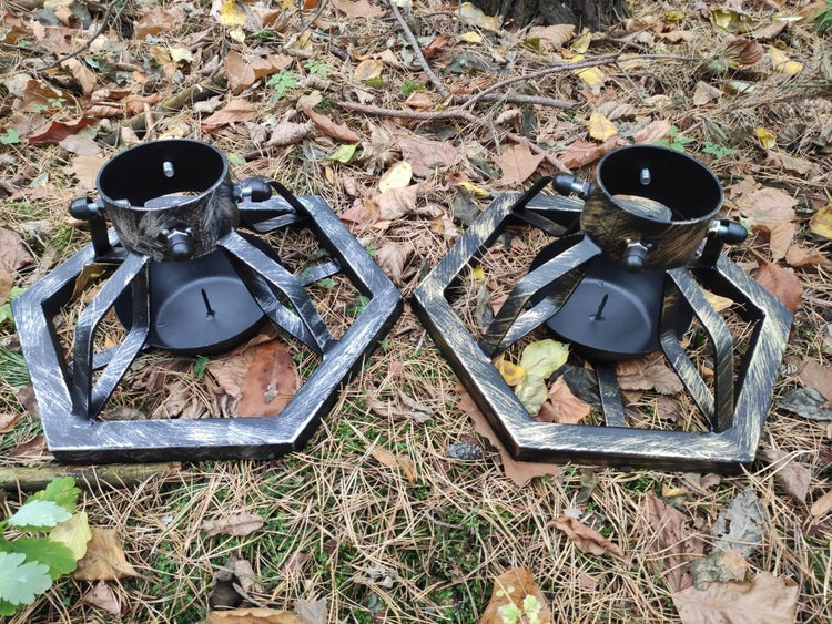 Metalinis eglutės stovas, Ø 43 cm, 11 cm angos, juodas