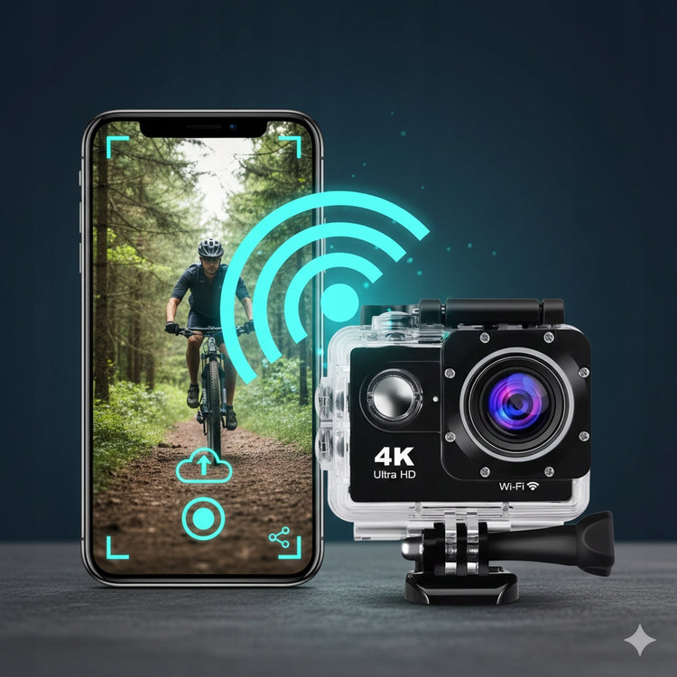 Veiksmo kamera „DRMZ ActionXtreme PRO 2“ su 2 laikikliais, vandeniui atspari iki 30 m