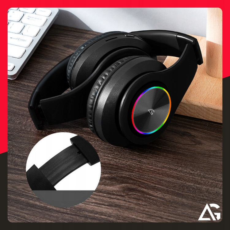 Belaidės vaikiškos ausinės su RGB apšvietimu ir mikrofonu „ARSA GO B39“