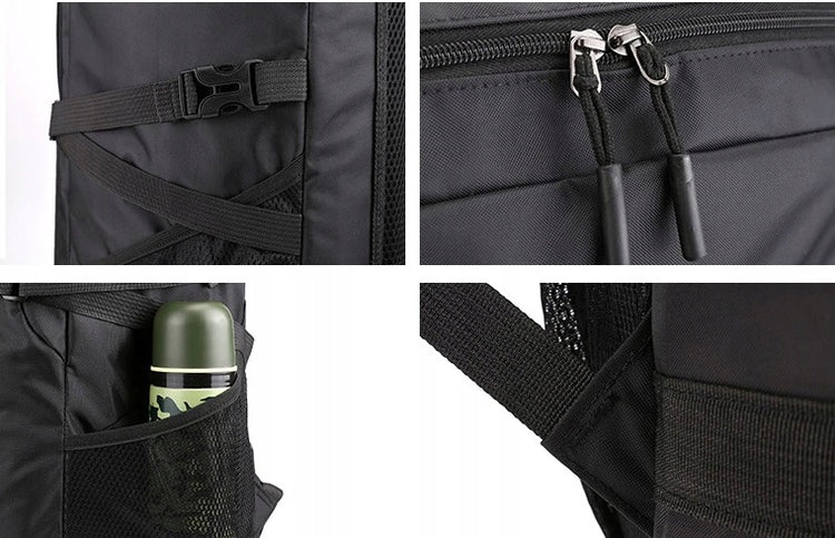 Taktinė sportinė kuprinė ekspedicijoms „K~M PL02“, 50 l, juoda