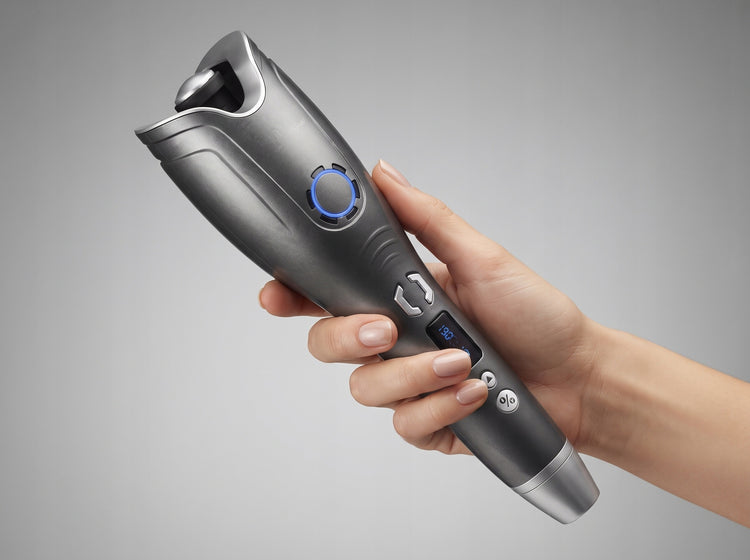 Automatinės besisukančios garbanojimo žnyplės „Riborn Beauty Pro“ su keratinu, 50 W