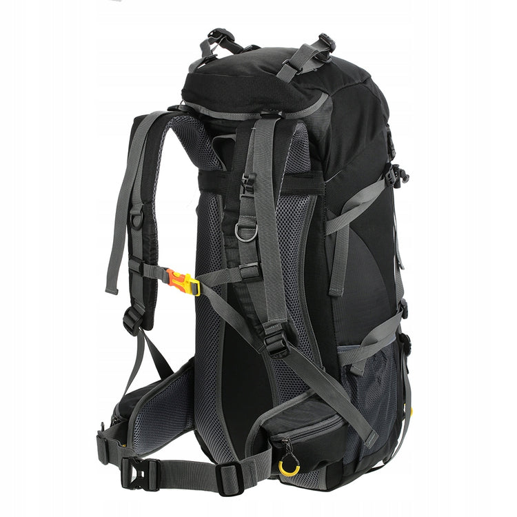 Turistinė trekingo kuprinė su apsauga nuo lietaus, 50 l, juoda