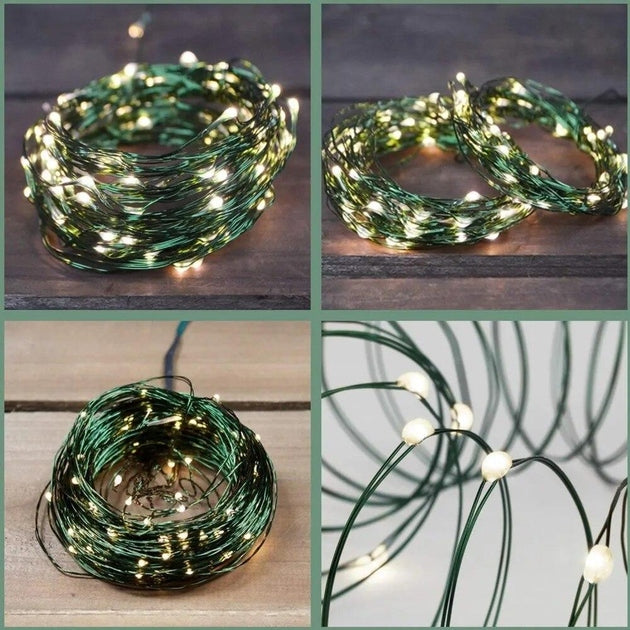 Kalėdinė mikro LED girlianda 1000 LED, 100 m, šiltai balta, su pulteliu