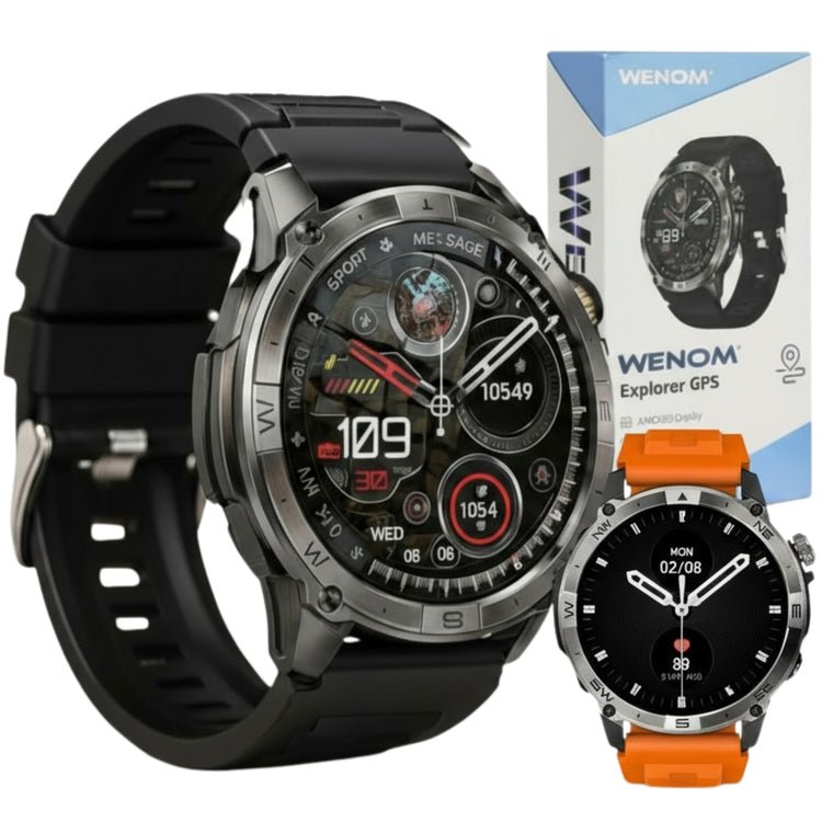 Išmanusis laikrodis su GPS „Wenom Explorer“, AMOLED, 107 sporto režimai